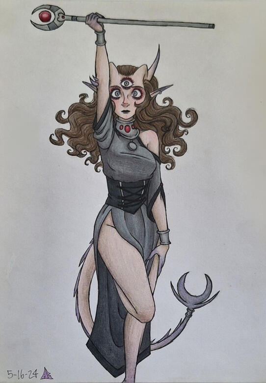 Illicia&#39;s Staff, Colored Pencil