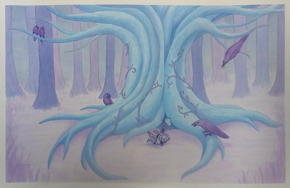 Mystery Movie Poster, Watercolor