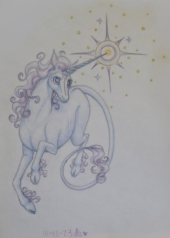 The Last Unicorn, Colored Pencil