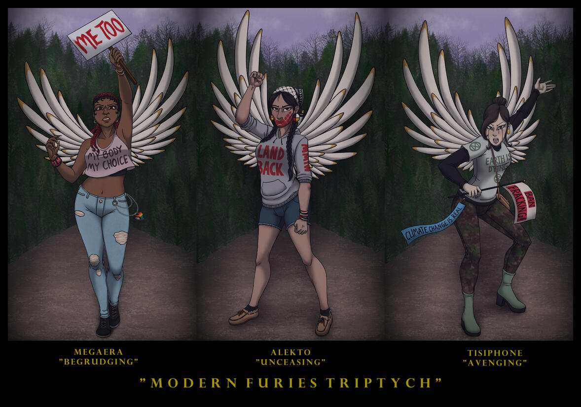 "Modern Furies" Triptych