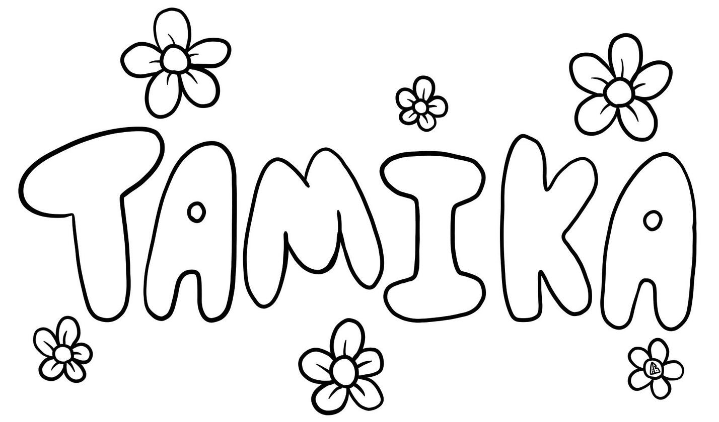 Tamika Custom Coloring Page