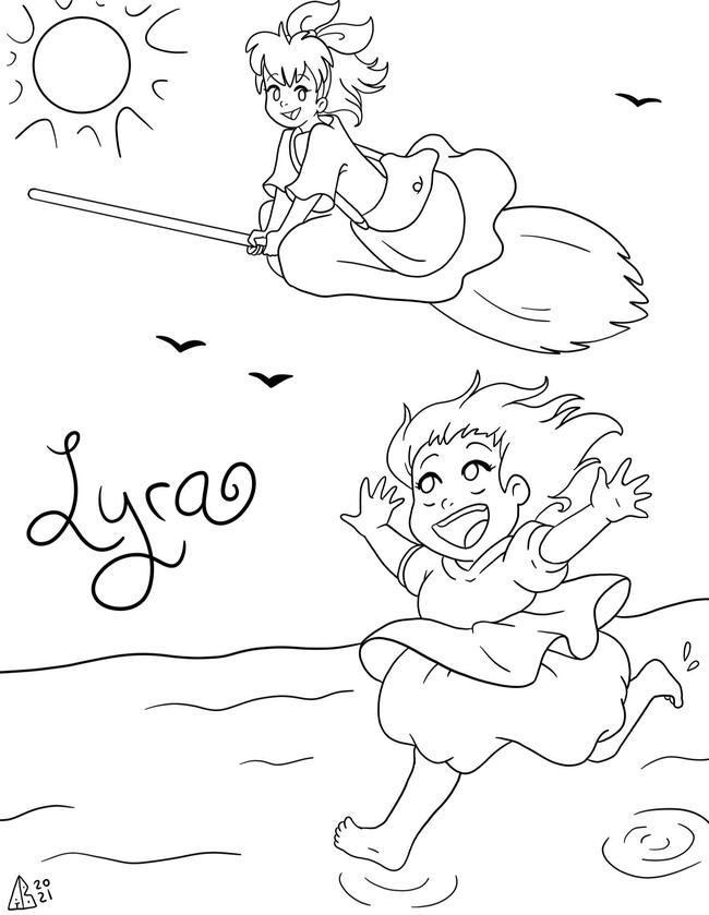 Lyra Coloring Page Commission